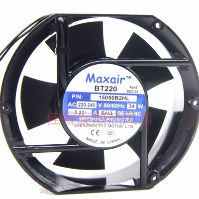 Maxair BT220 15050B2HL 220-240V 0.22A 34W 17251 轴流风机