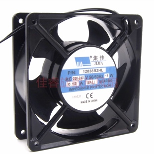 全新 集佳 12038B2HL 220V 22W 12038 12CM 轴流风机散热风扇