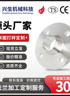 不锈钢带颈对焊法兰HG/T20592-2009焊接WNRF法兰PN25不锈钢止回阀