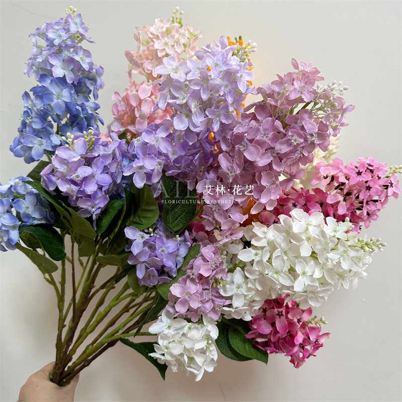 3叉薇灵丁香 仿真花婚庆婚礼插花装饰风信子紫罗兰安娜绣球家居花