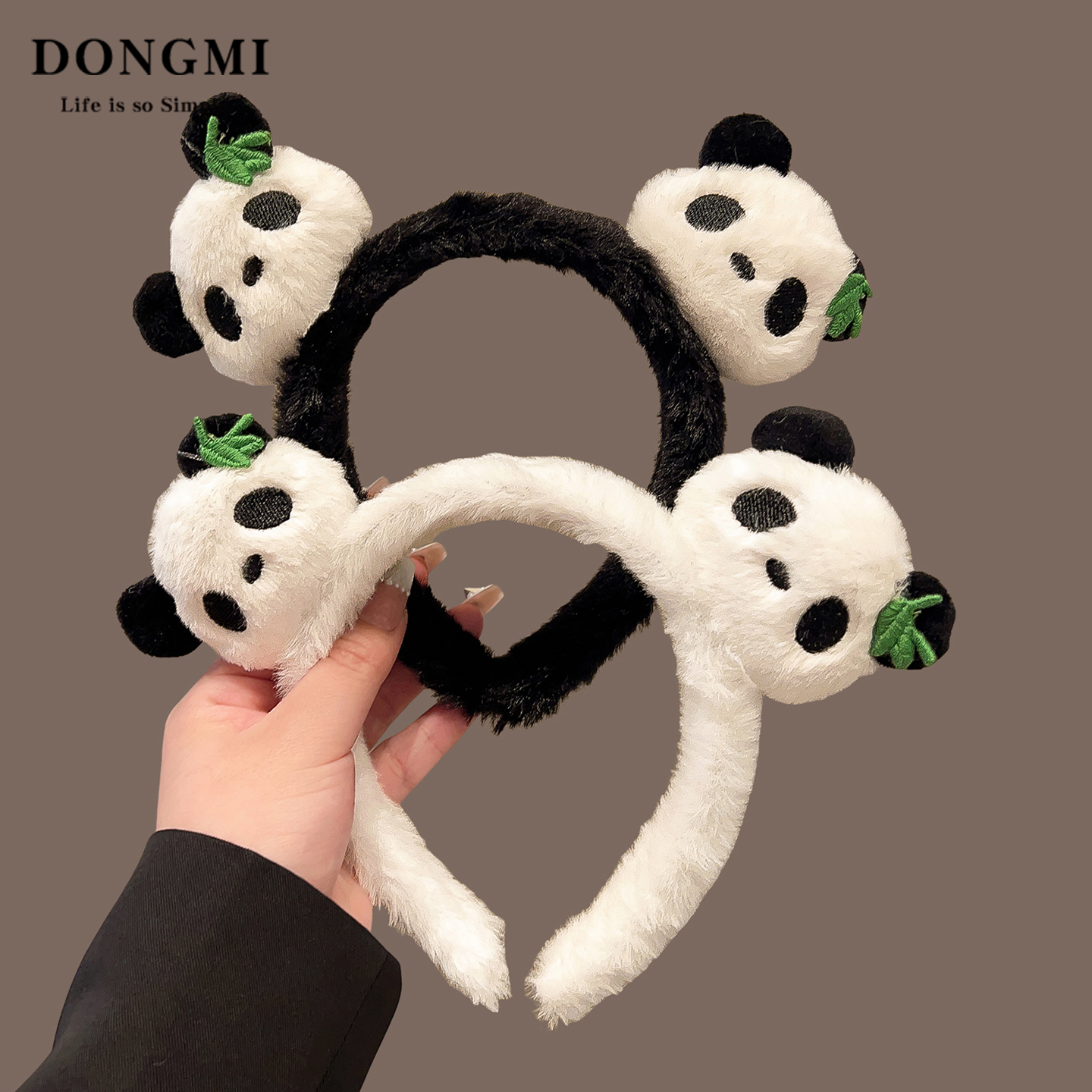 2025新款卡通小熊毛绒发箍女