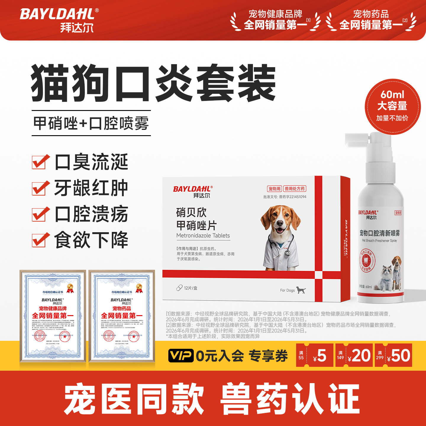 【猫咪口炎口腔炎症专用组合】