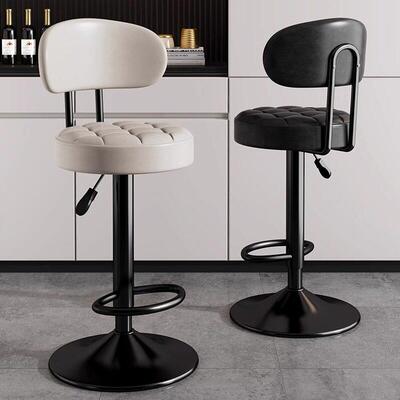 Bar chair backrest can be raised and rotated, high legged