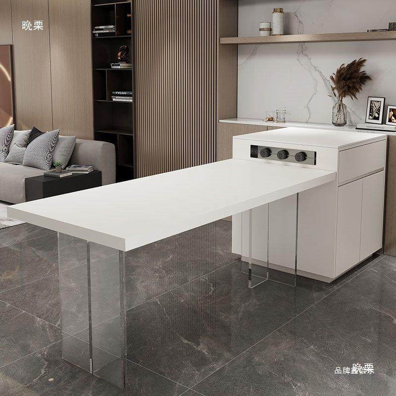 餐桌中岛台小户型倒台简约多层家用单独台柜风岛可移动柜实木沃顿,电子元器件市场,其它元器件,淘宝优惠券,粉丝福利购,淘宝优惠卷