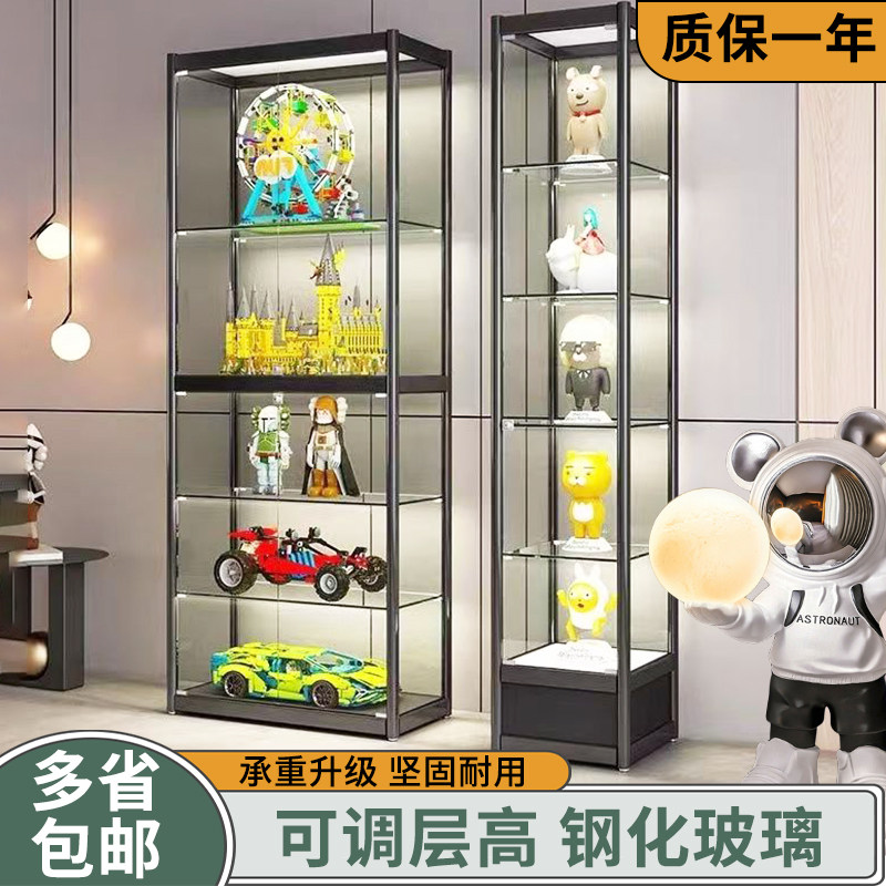 乐高手办展示柜家用玻璃柜动漫模型积木收纳柜透明防尘展示架定制