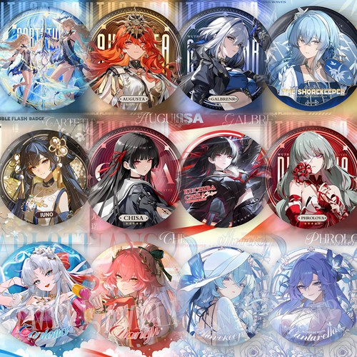 鸣潮新角色千咲嘉贝莉娜75mm双闪大徽章周边吧唧挂饰痛包礼物胸针