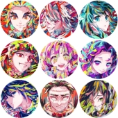 鬼灭之刃动漫周边徽章吧唧时透无一郎富冈义勇蝴蝶忍谷子挂饰痛包