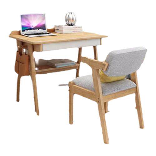 极速睦乐书桌椅 北欧实木书桌书柜组合学生台式电脑桌置物架办公