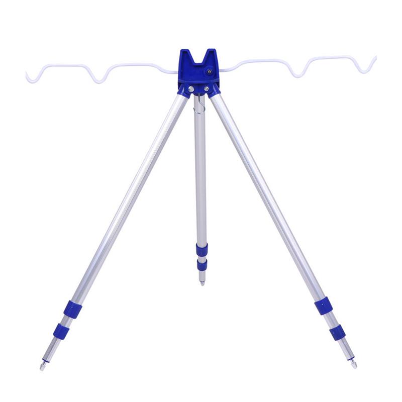 海杆支架三角伸缩多功能桥上钓鱼筏竿羊角头野钓抛竿地插炮台支架