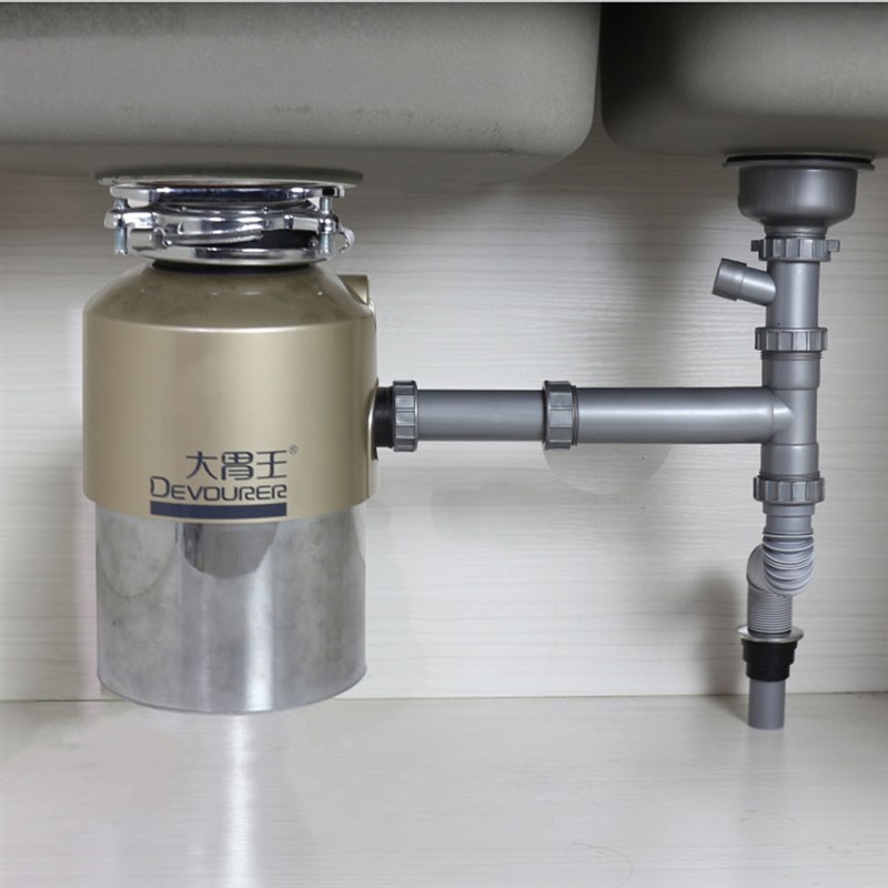 天力厨房厨余破碎机下水管 双槽排水管 垃圾处理器配件GR012C028