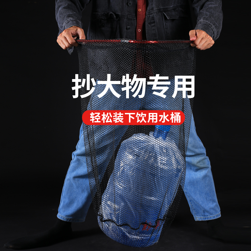 大物捞网头折叠式加深铝合金防挂钩青鱼鲢鳙巨物捞网捞鱼钓鱼网兜