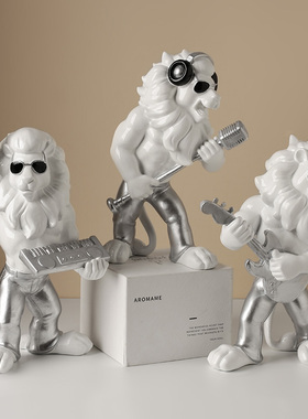 狮子红酒架酒柜装饰品摆件现代家居客厅高档创意轻奢风杯架工艺品