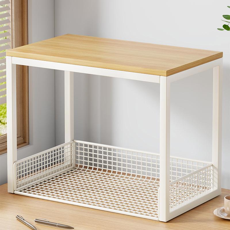 书本收纳架书桌分层简约书架办公室桌上小型文件架儿童绘本展示架