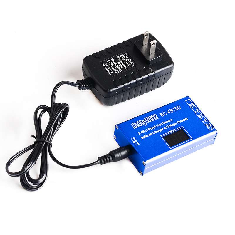航模平衡充 BC-4S15D锂电池充电器套装带显示屏12V 2A电源2-4S