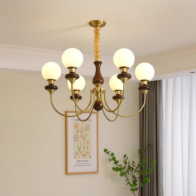 法式中古客厅灯主灯吊灯餐厅灯具魔豆美式南洋复古风卧室灯吸顶灯