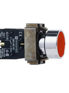 XB2BA42C 平头按钮 红色 Ø22 弹簧复位 1NC