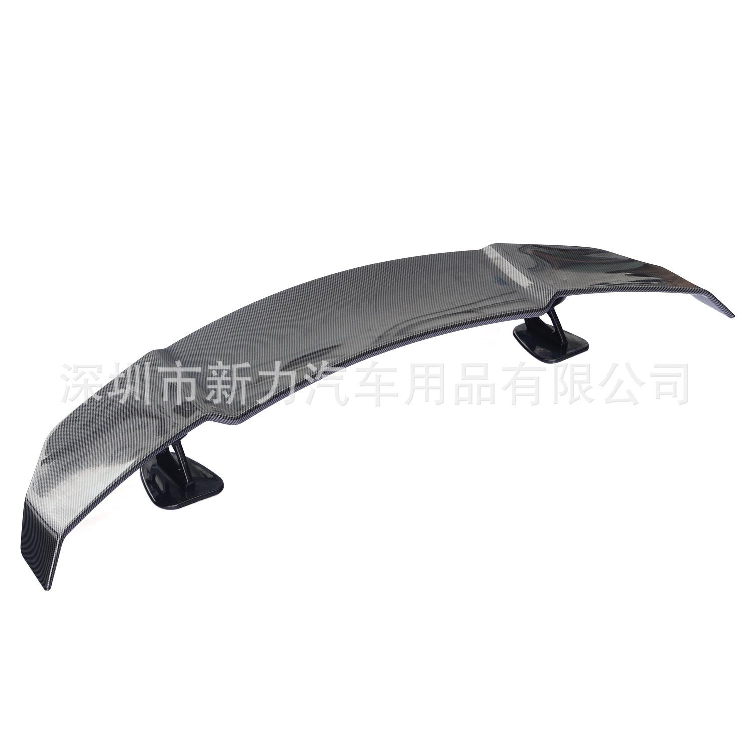 汽车改装通用免打孔大尾翼三厢车GT款碳纤维高脚扰流板定风翼尾翼