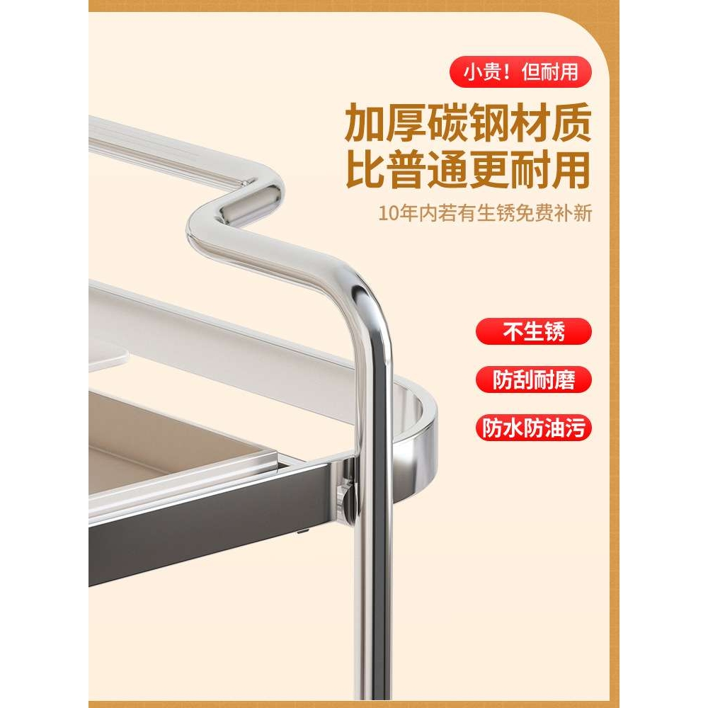 A6L折叠厨房微波炉置物架调料架家用台面烤箱架子多功能双层餐盘