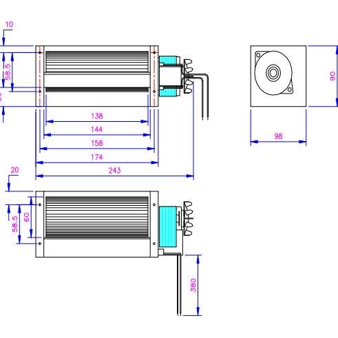 YH60138 （60mm*138mm） AC110/220V交流轴流、横流风机厂家直销