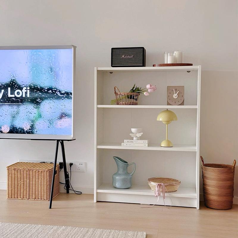 简约现代客厅置物架落地网红格子柜简易电视柜沙发旁矮柜靠墙书架