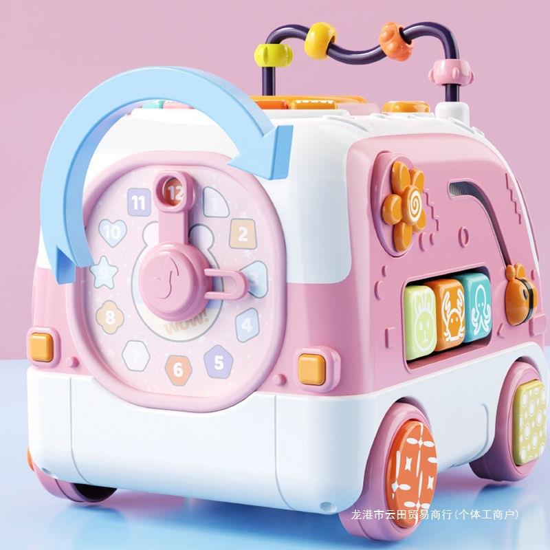益智早教6个月婴儿玩具0-1岁宝宝汽车玩具一周岁10音乐儿童手拍鼓