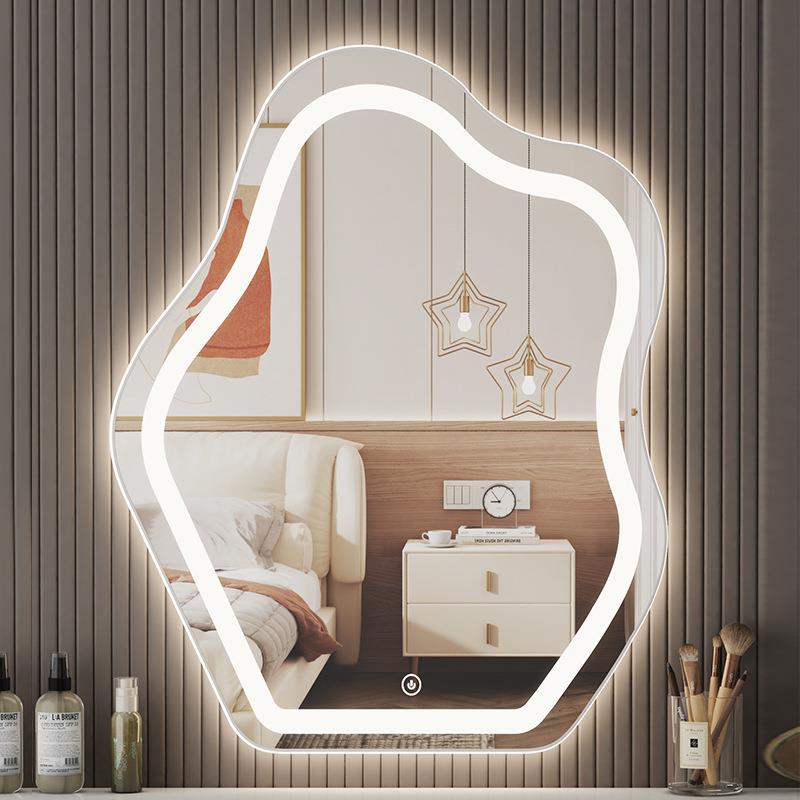 云朵智能led化妆镜壁挂卧室梳妆台镜子挂墙式带灯发光异形梳妆镜