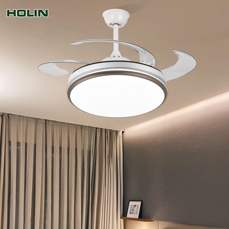 隐形静音风扇灯客厅卧室北欧吊扇灯餐厅简约带灯吸顶风扇家装灯饰