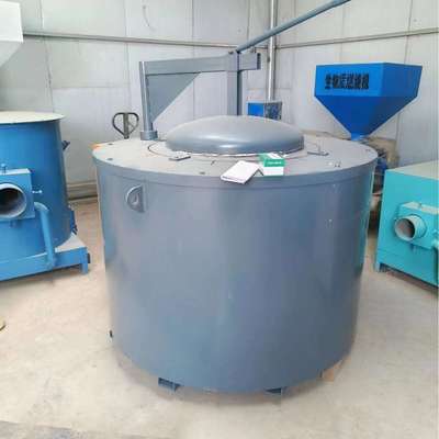 福建一吨生物质熔铝炉 熔炼铝水专用坩埚炉速度快 颗粒化铝炉厂家