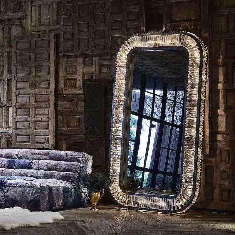 出口北美室内镜灯Timothy Oulton港风轻奢别墅客卧室水晶落地灯