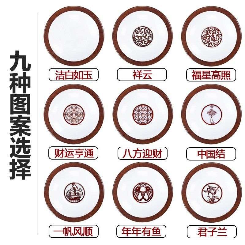 新中式吸顶灯led圆形实木仿古典亚克力阳台过道灯卧室小客厅灯具