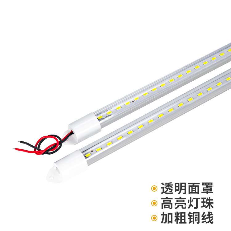 单排长条带开关LED车厢灯管12-80V宽电压汽车货车驾驶室阅读灯条