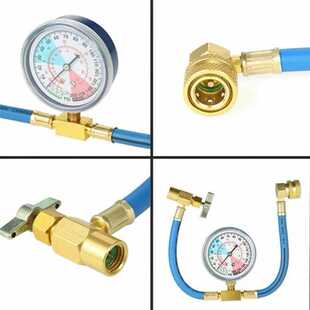 R134A汽车空调制冷剂雪种冷媒表加氟补充加注管检测工具M14 1/2