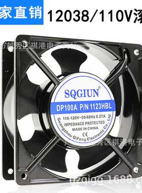 12厘米 12038 110V DP100A 1123HBL 12CM双滚珠机箱机柜散热风扇