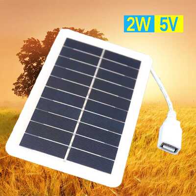 2W5V太阳能板多晶硅便携应急能源光伏400mA Solar Panel