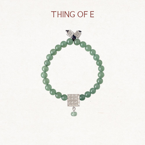 THING OF E【君】系列本色竹-竹纹编织流苏串珠手链 新手串手饰