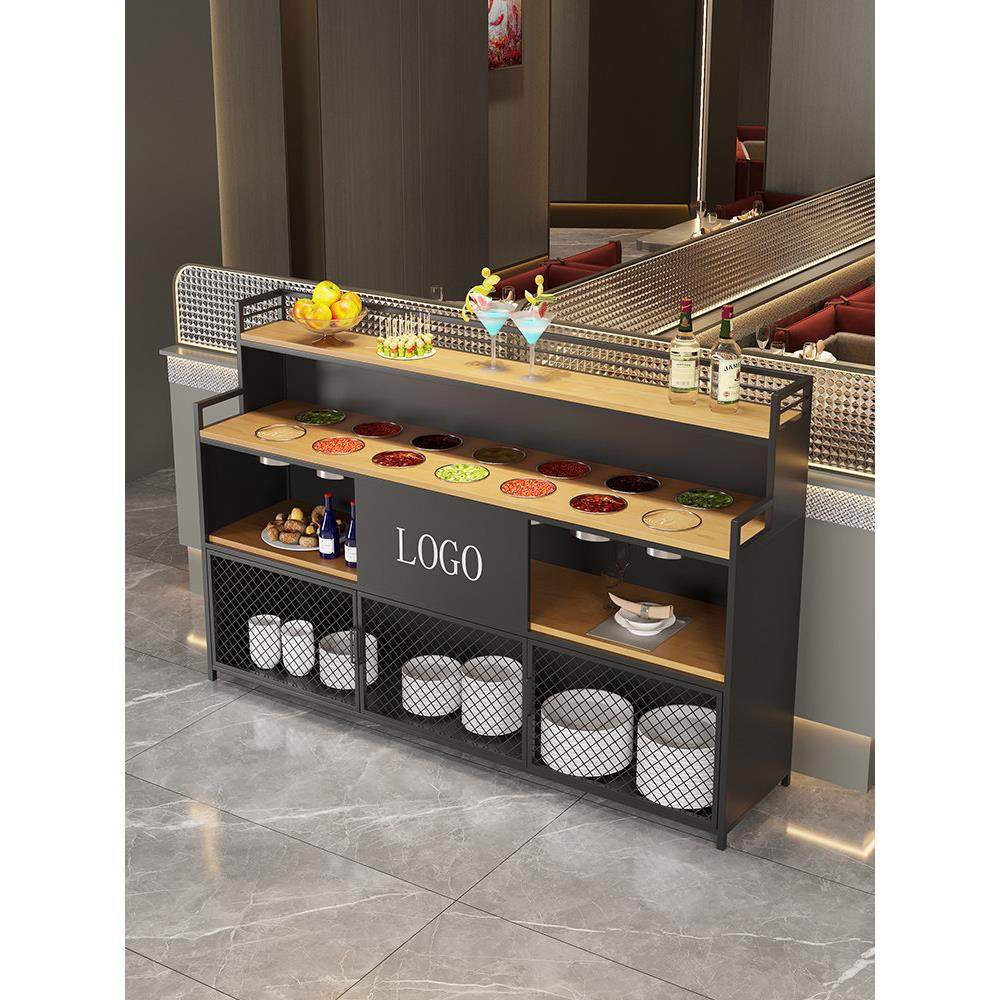 火锅店调料台商用调味自助烤肉佐料柜餐厅串串香蘸酱料桌凉菜水果