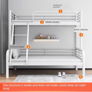 双层铁架床上下铺铁床子母床铁艺高低床小户型二层床家用双人铁床