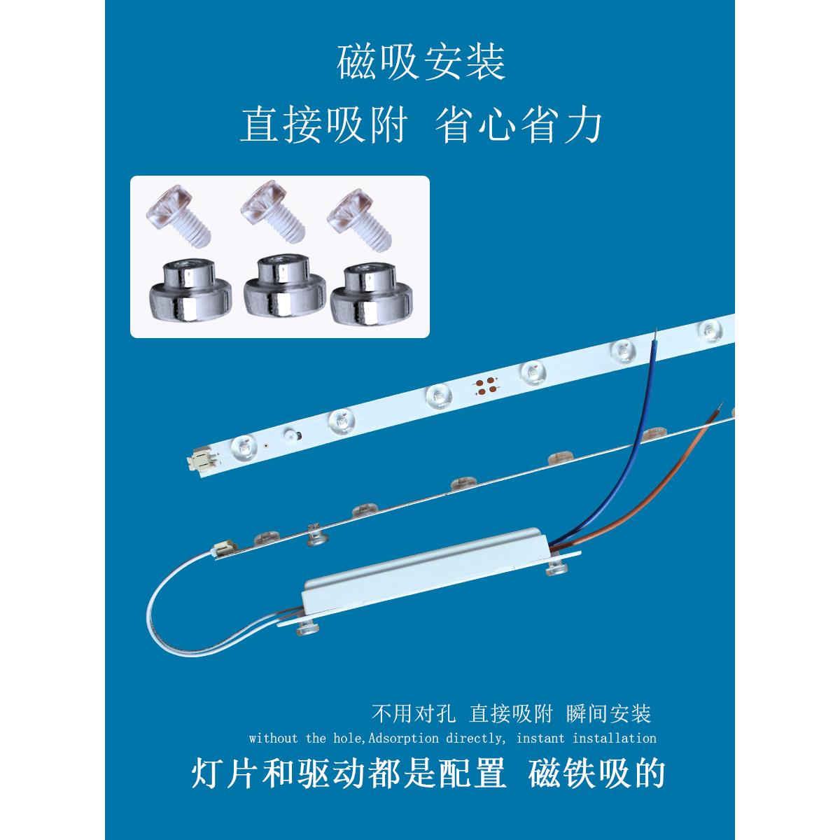 新款办公灯替换灯条led灯芯透镜长条灯片1.2米吊灯教室灯改造灯板