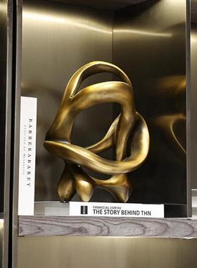 现代斯堪的纳维亚树脂电镀艺术创意饰品雕塑家居桌面客厅入口装饰