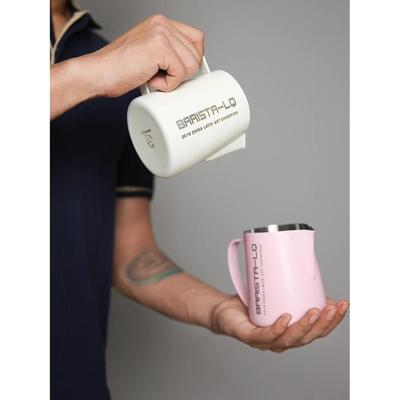 BARISTA-LQ刘强拉花缸亲手打造比赛拉花杯 不锈钢咖啡奶泡杯700ml