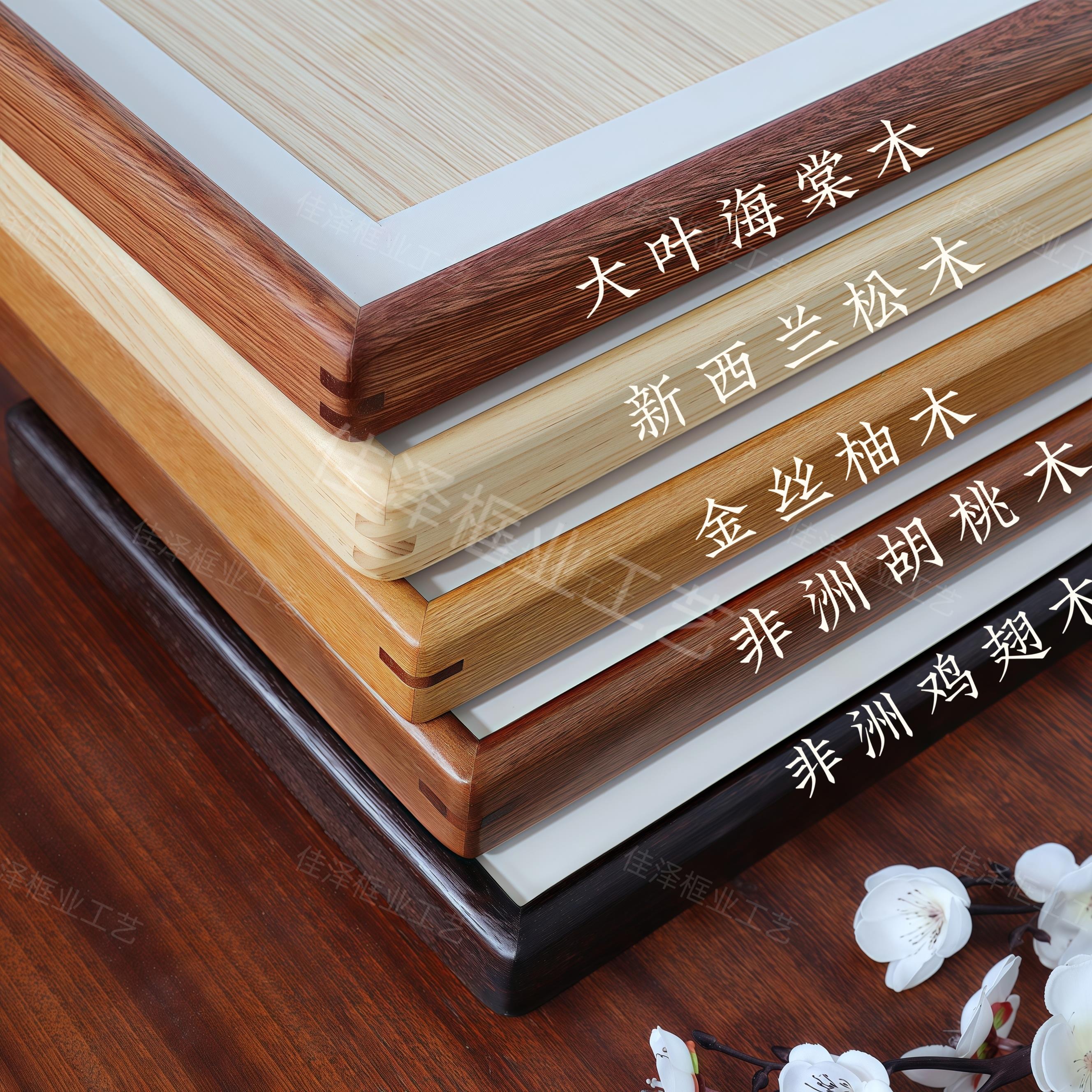 特价定制尺寸实木画框榫卯红木相框裱画框方形圆角框摆台挂墙胡桃