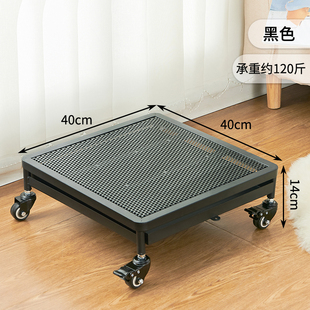 带刹车万向轮静音轮移动花盆托盘铁艺加厚特大号正方形底座带滚轮