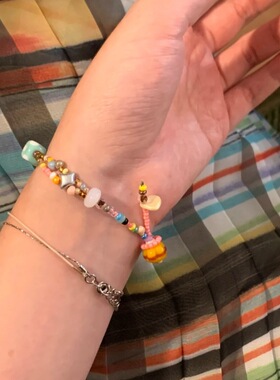 可爱小狗串珠手链轻奢小众精致高