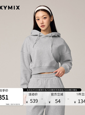 xexymix杰克茜韩国进口女连帽拉绒卫衣外套运动跑步健身XTFHD02H4