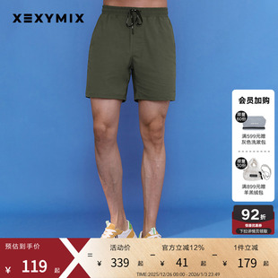 xexymix杰克茜男运动健身休闲小标弹力透气短裤 FXPC2120F