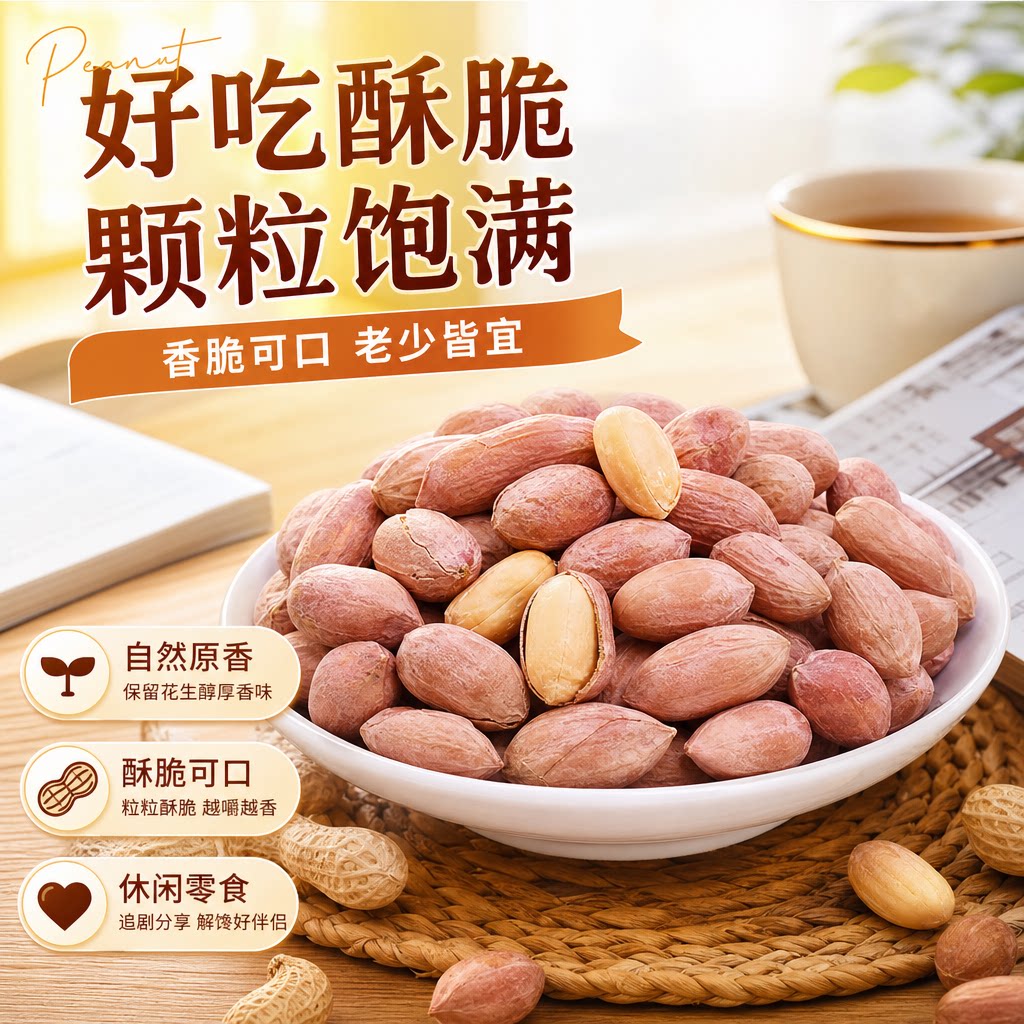 尚恰脱油五香烤花生新货下酒图片