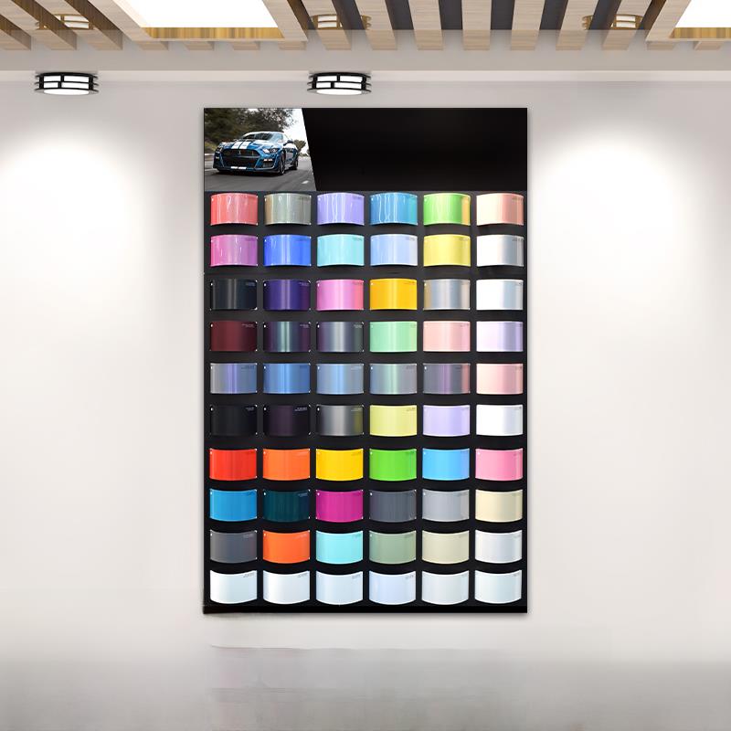汽车改色膜展示架展示墙颜色样板形象墙店面品牌展示板色卡墙定制