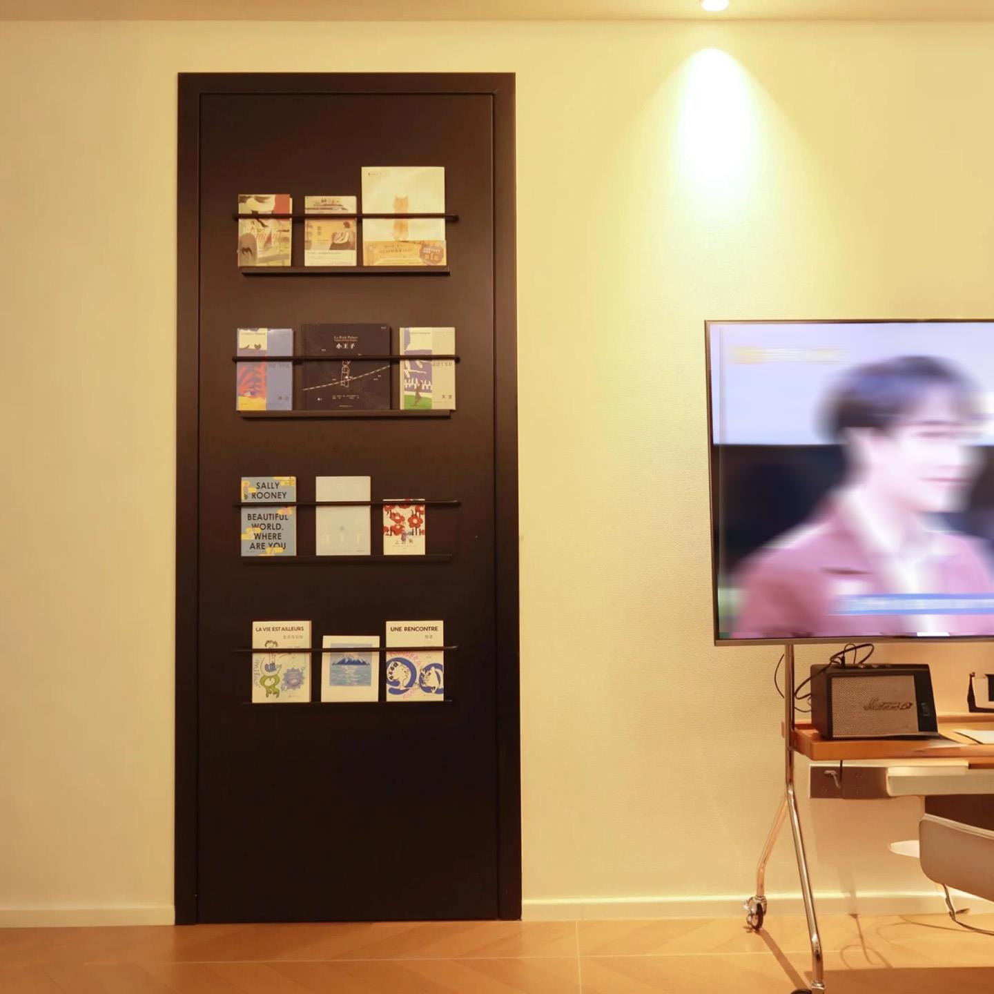 幽灵门推拉门定制单扇厨房隐形门移门实木门吊轨门书架门谷仓门