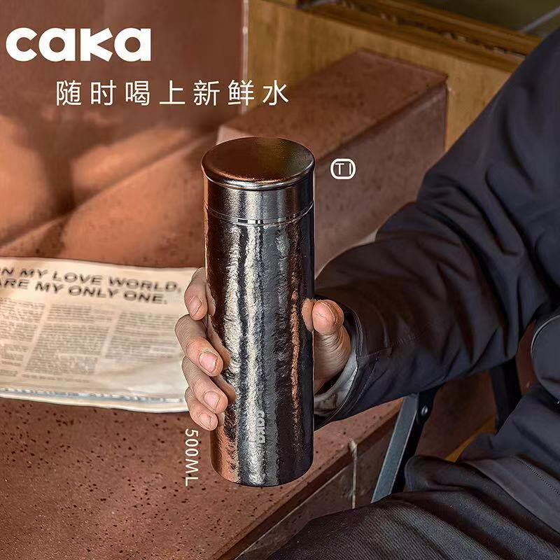 CAKA/茶卡纯钛保温保冷杯可携式高档钛真空保温水杯男女车载送礼