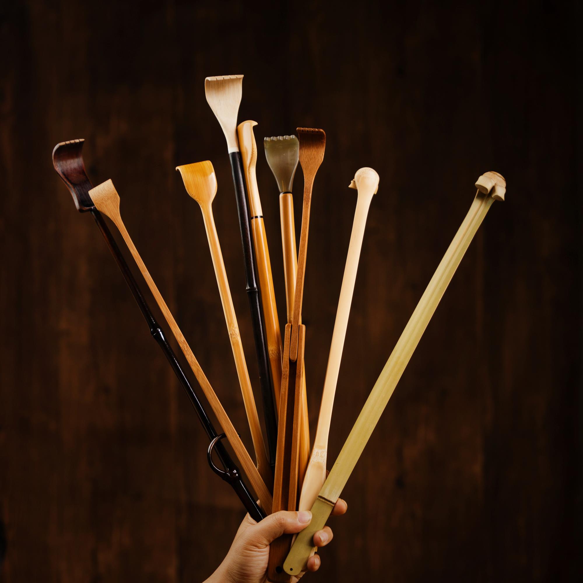 竹子痒痒挠不求人背部抓痒器实心竹精抛光后背挠痒老头乐抓背神器